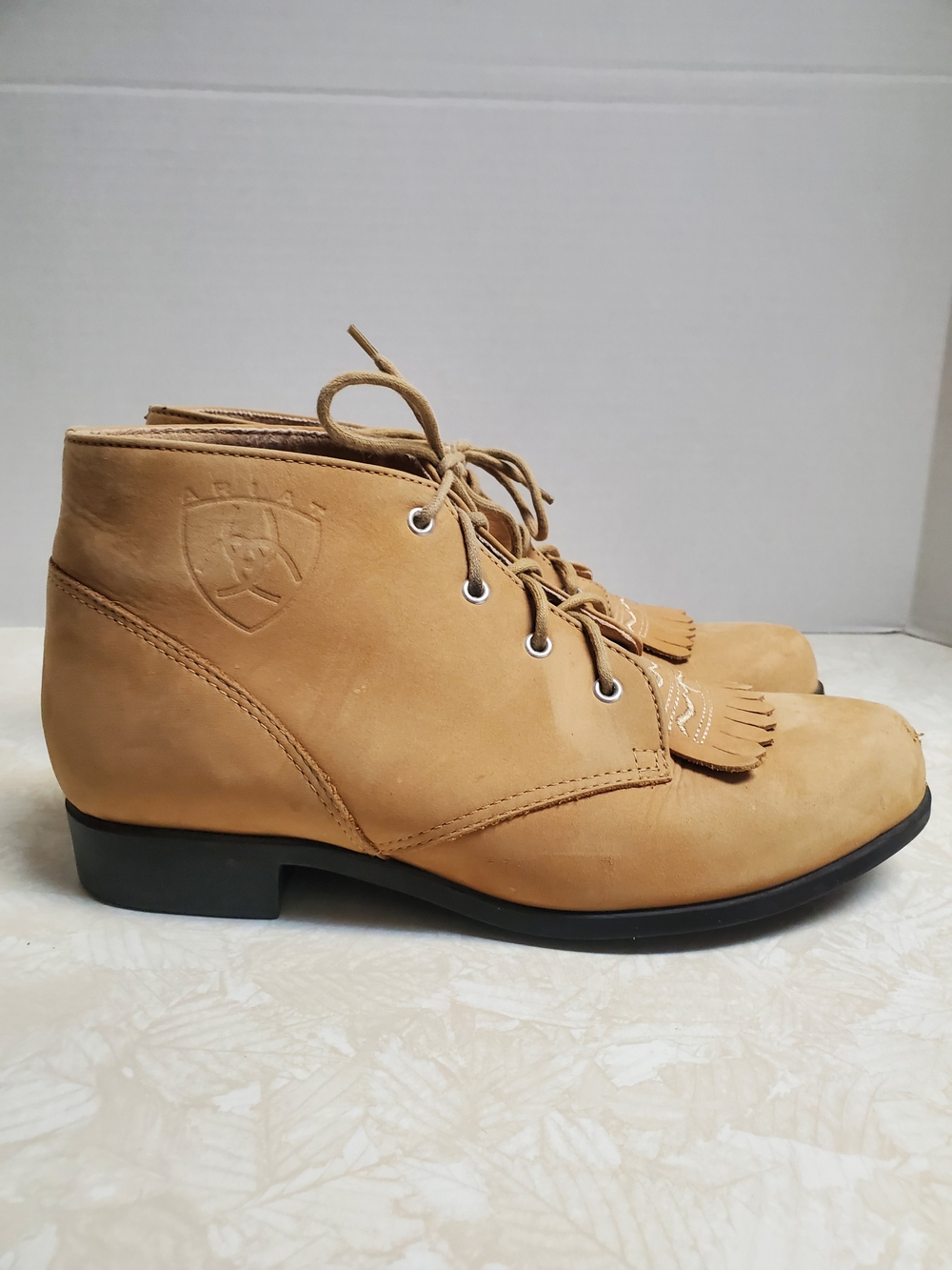 Ariat Tan Lace-Up Leather Paddock Boots
